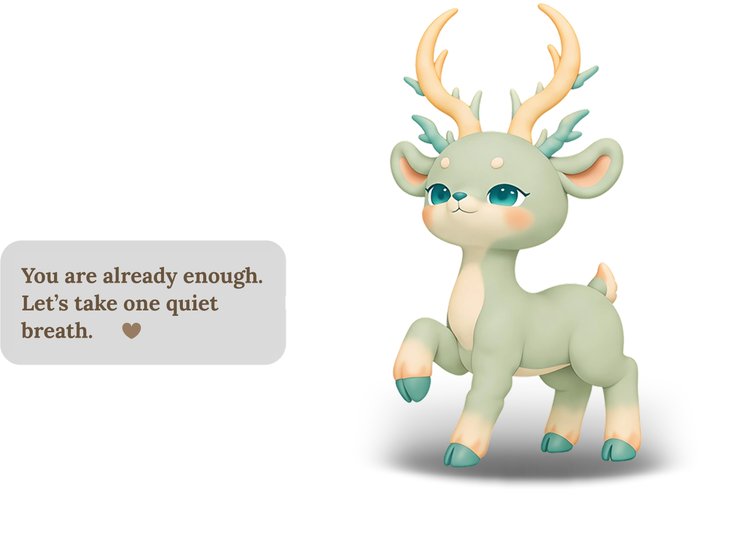 Lumi standing proudly on the flourishing island sanctuary